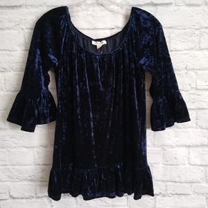 Whimsigoth Crushed Velvety Style Top